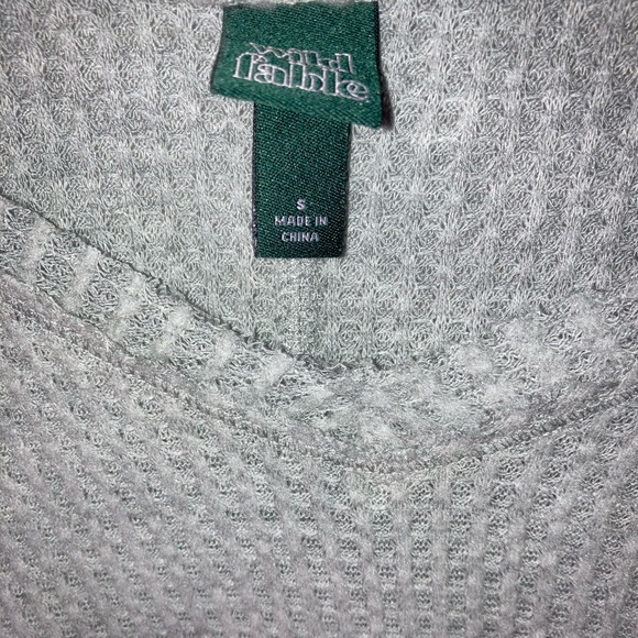 Light Gray Waffle Knit Sweater - Picture 3 of 3